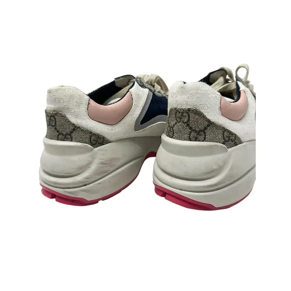 Gucci Rhyton GG Canvas Multi Monogram Low Top Sneakers Runners Size 38.5